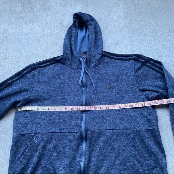 Adidas three stripe fleece lined hoodie men’s XL - Picture 3 of 5